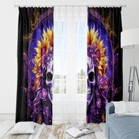 Sunflower Skull Window Curtain She Is Sunshine Mixed With A Little Hurricane - Wonder Print Shop
