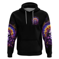 Sunflower Skull Zip Hoodie She Is Sunshine Mixed With A Little Hurricane - Wonder Print Shop