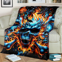 Flame Skull Blanket When I Was Born The Devil Said Ohh Shit Competition