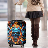 Flame Skull Luggage Cover When I Was Born The Devil Said Ohh Shit Competition - Wonder Print Shop