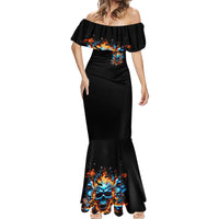 Flame Skull Mermaid Dress When I Was Born The Devil Said Ohh Shit Competition - Wonder Print Shop