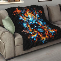 Flame Skull Quilt When I Was Born The Devil Said Ohh Shit Competition - Wonder Print Shop