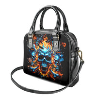 Flame Skull Shoulder Handbag When I Was Born The Devil Said Ohh Shit Competition