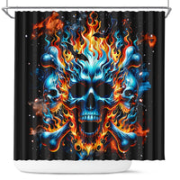 Flame Skull Shower Curtain When I Was Born The Devil Said Ohh Shit Competition