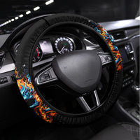 Flame Skull Steering Wheel Cover When I Was Born The Devil Said Ohh Shit Competition - Wonder Print Shop