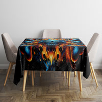 Flame Skull Tablecloth When I Was Born The Devil Said Ohh Shit Competition - Wonder Print Shop