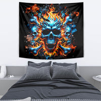 Flame Skull Tapestry When I Was Born The Devil Said Ohh Shit Competition - Wonder Print Shop