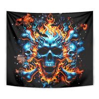 Flame Skull Tapestry When I Was Born The Devil Said Ohh Shit Competition - Wonder Print Shop