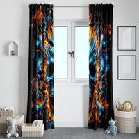 Flame Skull Window Curtain When I Was Born The Devil Said Ohh Shit Competition - Wonder Print Shop