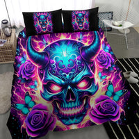 Thunder Skull Bedding Set Love Me Like My Demons Do - Wonder Print Shop