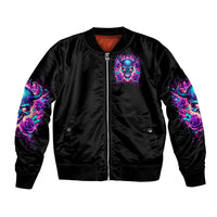 Thunder Skull Bomber Jacket Love Me Like My Demons Do - Wonder Print Shop