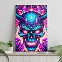Thunder Skull Canvas Wall Art Love Me Like My Demons Do - Wonder Print Shop