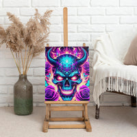 Thunder Skull Canvas Wall Art Love Me Like My Demons Do - Wonder Print Shop