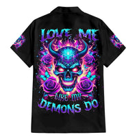 Thunder Skull Family Matching Mermaid Dress and Hawaiian Shirt Love Me Like My Demons Do - Wonder Print Shop