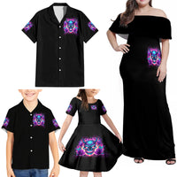 Thunder Skull Family Matching Off Shoulder Maxi Dress and Hawaiian Shirt Love Me Like My Demons Do - Wonder Print Shop