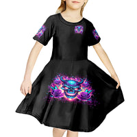 Thunder Skull Kid Short Sleeve Dress Love Me Like My Demons Do - Wonder Print Shop