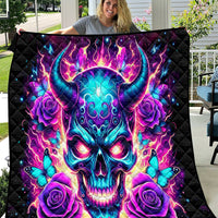 Thunder Skull Quilt Love Me Like My Demons Do - Wonder Print Shop
