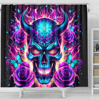 Thunder Skull Shower Curtain Love Me Like My Demons Do