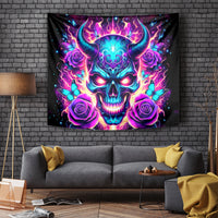 Thunder Skull Tapestry Love Me Like My Demons Do - Wonder Print Shop