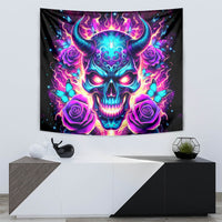 Thunder Skull Tapestry Love Me Like My Demons Do - Wonder Print Shop