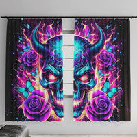 Thunder Skull Window Curtain Love Me Like My Demons Do - Wonder Print Shop