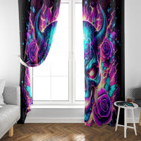 Thunder Skull Window Curtain Love Me Like My Demons Do - Wonder Print Shop