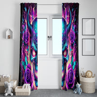 Thunder Skull Window Curtain Love Me Like My Demons Do - Wonder Print Shop