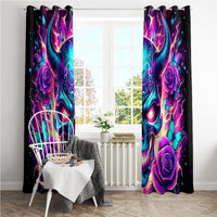 Thunder Skull Window Curtain Love Me Like My Demons Do - Wonder Print Shop