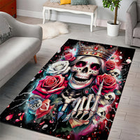 Queen Skull Area Rug Bitch I'm Not A Princess I'm The Fucking Queen - Wonder Print Shop