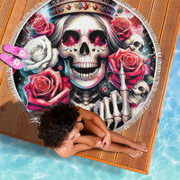 Queen Skull Beach Blanket Bitch I'm Not A Princess I'm The Fucking Queen - Wonder Print Shop