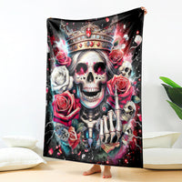 Queen Skull Blanket Bitch I'm Not A Princess I'm The Fucking Queen