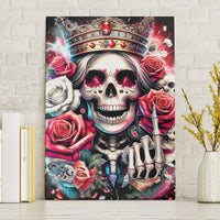 Queen Skull Canvas Wall Art Bitch I'm Not A Princess I'm The Fucking Queen - Wonder Print Shop