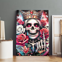 Queen Skull Canvas Wall Art Bitch I'm Not A Princess I'm The Fucking Queen - Wonder Print Shop