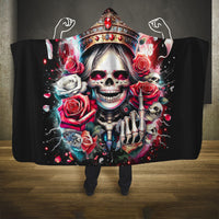 Queen Skull Hooded Blanket Bitch I'm Not A Princess I'm The Fucking Queen
