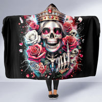 Queen Skull Hooded Blanket Bitch I'm Not A Princess I'm The Fucking Queen