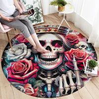 Queen Skull Round Carpet Bitch I'm Not A Princess I'm The Fucking Queen