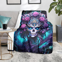 Rose Skull Blanket I'm Never Alone My Demons Are With Me 24/7