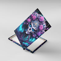 Rose Skull Canvas Wall Art I'm Never Alone My Demons Are With Me 24/7 - Wonder Print Shop