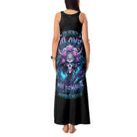 Rose Skull Tank Maxi Dress I'm Never Alone My Demons Are With Me 24/7 - Wonder Print Shop