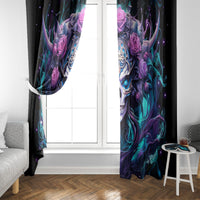 Rose Skull Window Curtain I'm Never Alone My Demons Are With Me 24/7 - Wonder Print Shop