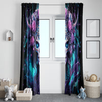 Rose Skull Window Curtain I'm Never Alone My Demons Are With Me 24/7 - Wonder Print Shop