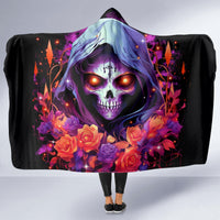 Rose Skull Hooded Blanket F Bomb Mom I Sprinkle That Shit Like Confetti