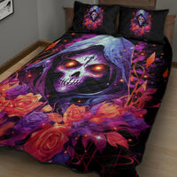 Rose Skull Quilt Bed Set F Bomb Mom I Sprinkle That Shit Like Confetti - Wonder Print Shop