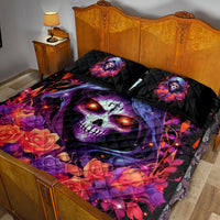 Rose Skull Quilt Bed Set F Bomb Mom I Sprinkle That Shit Like Confetti - Wonder Print Shop