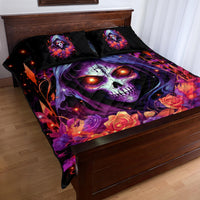 Rose Skull Quilt Bed Set F Bomb Mom I Sprinkle That Shit Like Confetti - Wonder Print Shop