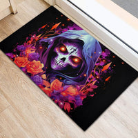 Rose Skull Rubber Doormat F Bomb Mom I Sprinkle That Shit Like Confetti - Wonder Print Shop