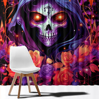 Rose Skull Window Curtain F Bomb Mom I Sprinkle That Shit Like Confetti - Wonder Print Shop