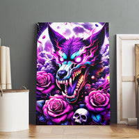 Rose Wolf Canvas Wall Art I May Not Be Perfect But At Least I'm Not You - Wonder Print Shop