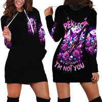 Rose Wolf Hoodie Dress I May Not Be Perfect But At Least I'm Not You - Wonder Print Shop