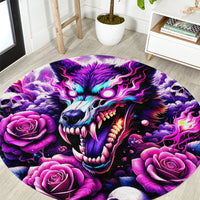 Rose Wolf Round Carpet I May Not Be Perfect But At Least I'm Not You